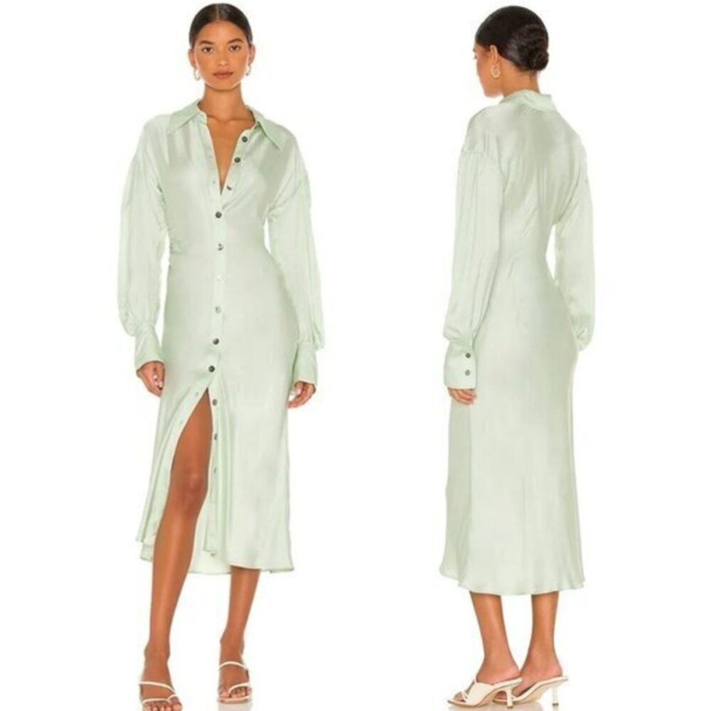 Song Of Style Idol Midi Dress in Mint Green